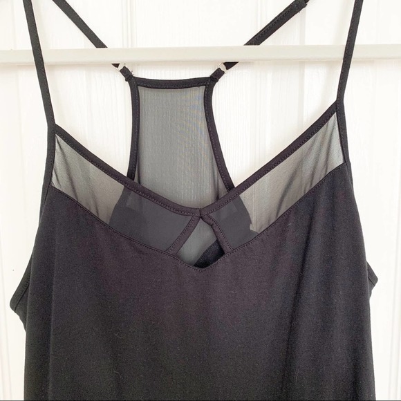 Fleur't Black Sheer V Inset Chemise NWT - Picture 2 of 5